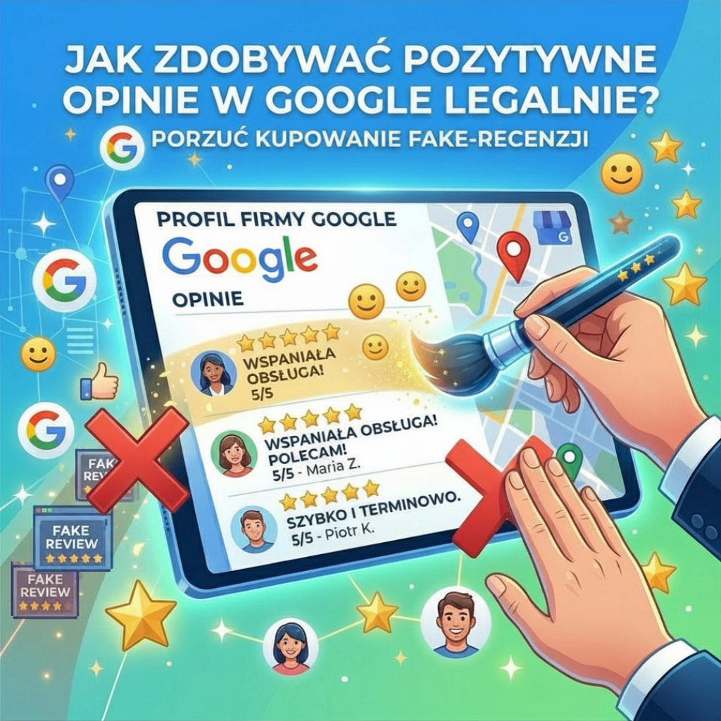 Jak zdobywać pozytywne opinie w Google legalnie? Porzuć kupowanie fake-recenzji